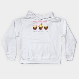 Cupcake Ways to my Heart Kids Hoodie